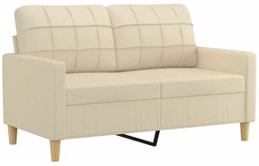 kétszemélyes krémszínű szövetkanapé 120 cm