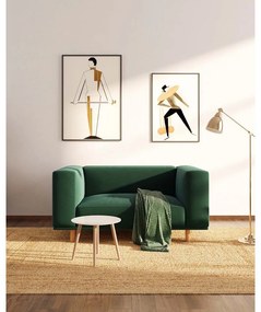 Sötétzöld bársony relaxációs fotel Kukumo – Ame Yens