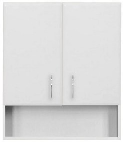 Bianca Plus 60-as Faliszekrény 2 ajtóval, nyitott alsó résszel, magasfényű fehér színben