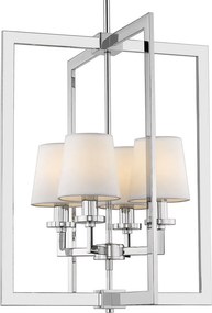 COSMOLIGHT P04021CH-WH LONDON Modern Csillár Fehér, Króm E14 IP20