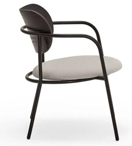 Fekete-szürke fotel kőrisfa dekorral Eclipse - Teulat