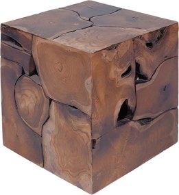 vidaXL 4 db barna tömör tikfa zsámoly 40x40x45 cm