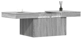 szürke sonoma szerelt fa dohányzóasztal 100x55x40 cm