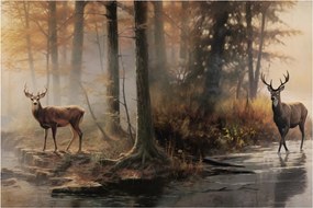 Kép - Vintage vadvilág festmény (90x60 cm)