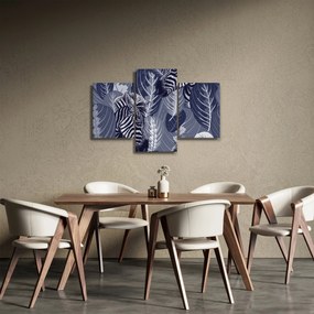 Kép - Kék zebrák (90x60 cm)