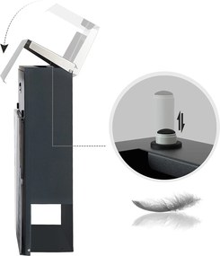 Zárható postaláda, falra, kerítésre szerelhető, ezüst-antricit szürke