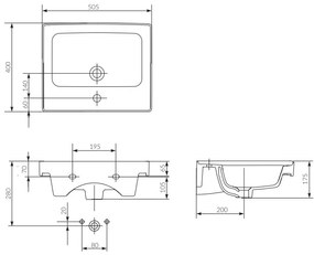 Cersanit - SET Crea szekrény + mosdó 50cm, fehér, S801-277