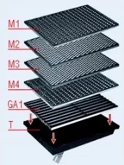 Fém lábtörlő műanyag betéttel 400x600mm