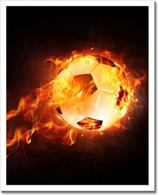 Poszterek keretben 40x50 Labdarúgás a tűzben