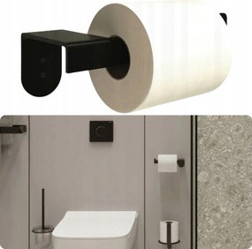 Wc-papír Tartó Core Fém Fali Loft Akasztós Fekete