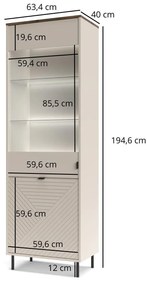 Vitrin Eliminados 2 (kasmír + tölgy castello) . 1116840