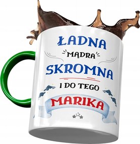 Zöld Bögre Marika Feleség Barátnő Ajándék Nyomtatott Fotóval