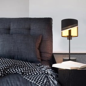 Globo 54046T - Asztali lámpa OR 1xE27/40W/230V átm. 16 cm fekete/arany