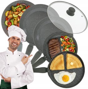 PalacsintasĂŒtĆ Szett KerĂĄmia IndukciĂłs Wok 24CM 26CM 28CM 5 Db