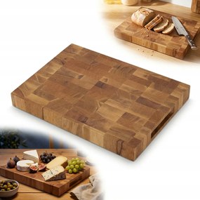 Vágódeszka End Grain Tölgy Olajozott 40x30x4 robusztus Blokk