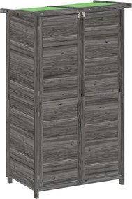vidaXL szürke tömör fenyőfa kerti szerszámtároló 83 x 57 x 140 cm