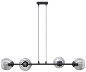 Csillár zsinóron LATIL 4xE27/60W/230V fekete