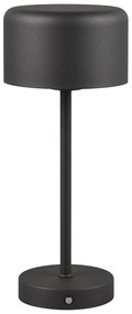 Matt fekete LED szabályozható asztali lámpa (magasság 30 cm) Jeff – Trio