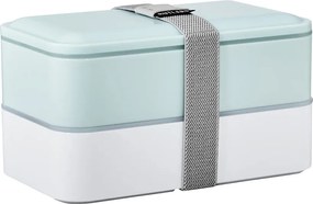 SNACK PACK uzsonnás doboz, világoskék-fehér