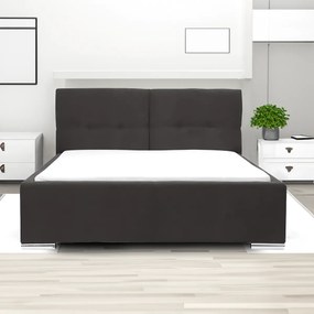 Kárpitozott ágy tárolóval és FOLLER matraccal 180x200 cm Fekete