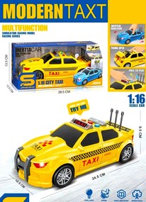 Ultimate Devil Race Taxi Vörös Fényszóróval 25 Cm Elektromos Játék Autó Hátrahúzós Mechanikával