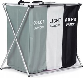 Szennyestartó kosár 3 tartály 135l