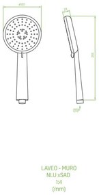 Laveo Muro, zuhanyfej, króm, LAV-NLU_0SAD