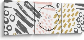 Kép - Absztrakt stroke-ok (órával) (90x30 cm)