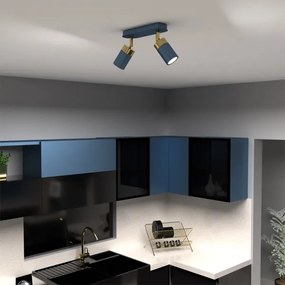 JOKER spotlámpa 2xGU10/25W/230V kék/arany