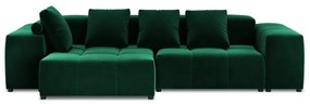 Zöld bársony sarokkanapé (variálható) Rome Velvet - Cosmopolitan Design