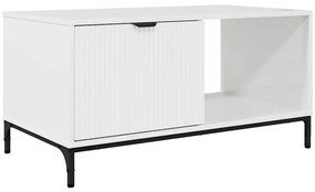 Dohányzóasztal Magasfényű fehér 90 x 49 x 46 cm Faanyag