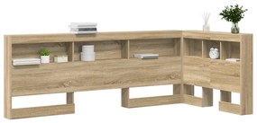 Tároló fejtámla polcokkal tárolóval sonoma tölgy 80 cm Faanyag