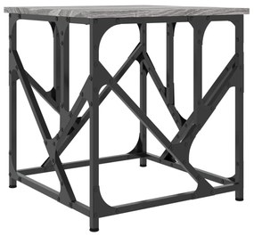szürke sonoma színű szerelt fa dohányzóasztal 45 x 45 x 47,5 cm