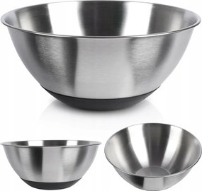 Csúszásmentes acél konyhai tál keveréshez, habveréshez, salátákhoz, 1,9 literes