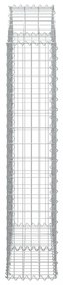 íves horganyzott vas gabion kosár 100x30x140/160 cm