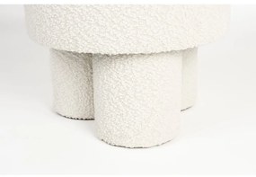 Fehér buklé puff Marcos – White Label