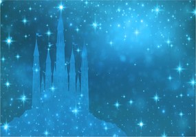 Flizelin fotótapéta Álomkastély a csillagos éjszakában kék 250x175 +ragasztó