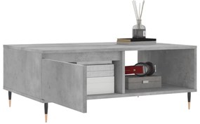 vidaXL betonszürke szerelt fa dohányzóasztal 90 x 60 x 35 cm