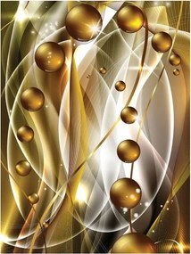 Fotótapéta Arany gömbök Absztrakt Luxus vinil 184x254 +ragasztó