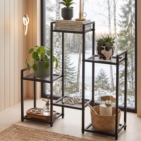 Stira fém virágállvány, fekete, 67 cm