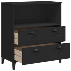 VIKEN fekete szerelt fa könyvszekrény 80 x 40 x 90 cm