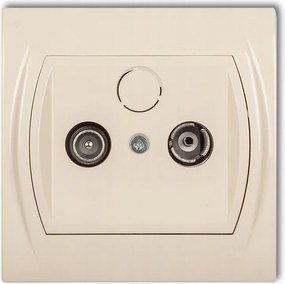 Rtv előfizetői aljzat bézs 2dB 1LG2K Logo Karlik