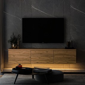 TV asztal Neon megvilágítású Atlantic fenyőfa