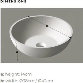 Nerja Emperador Dark kőmosdó_42 cm