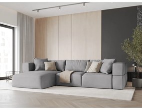 Világosszürke sarokkanapé (bal oldali) Esther – Milo Casa