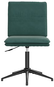 vidaXL 6 db sötétzöld bársony étkezőszék