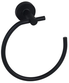 Erga FOR YOU, törölközőgyűrű tartó, matt fekete, ERG-08260