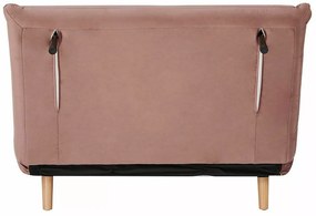Rózsaszín kinyitható fotel SPIKE VELVET