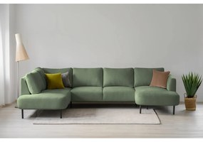 Zöld sarokkanapé (bal oldali-U alakú) Hero – Scandic