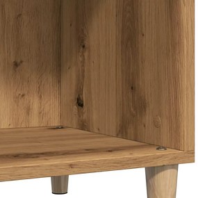 kézműves tölgy színű szerelt fa hanglemezszekrény 84,5x38x89 cm